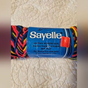 Dawn Sayelle Vintage 381 Peacock Ombre Knitting Yarn Lot 311708